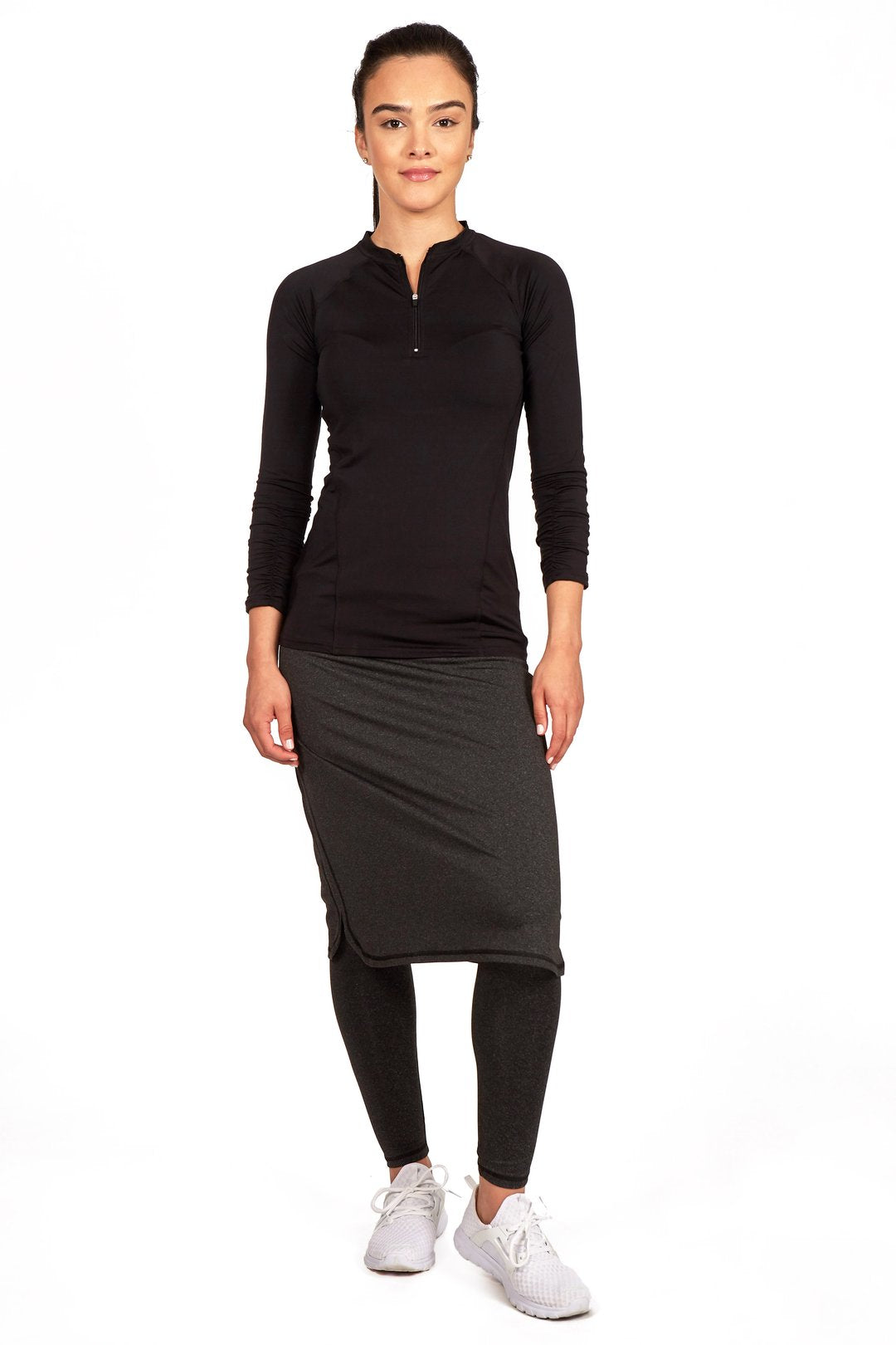 Snoga Women's Modest Midi Athletic Pencil Skirt w Leggings