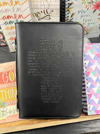 Black Bible Case with Quote