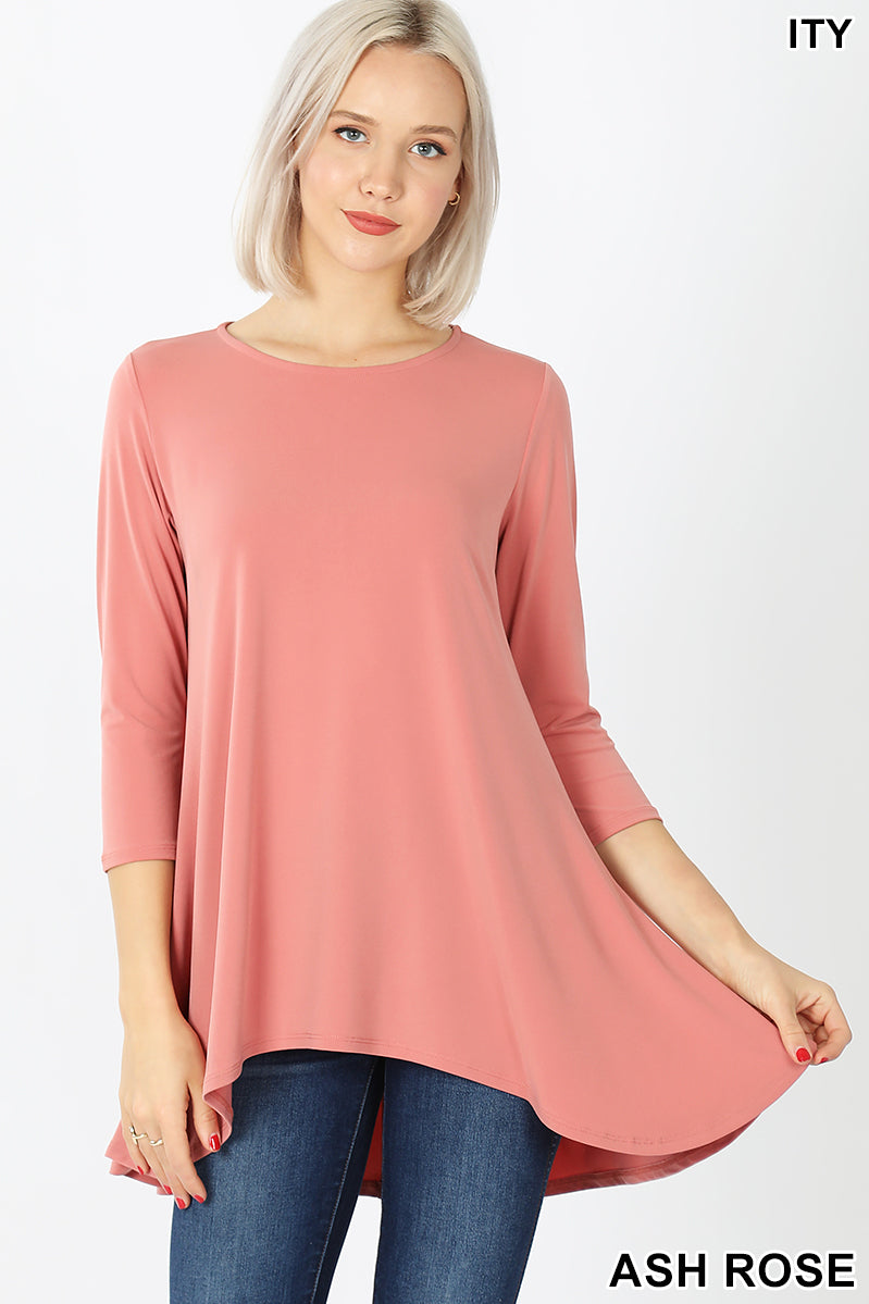 Ity High Low 3/4 Sleeve Top