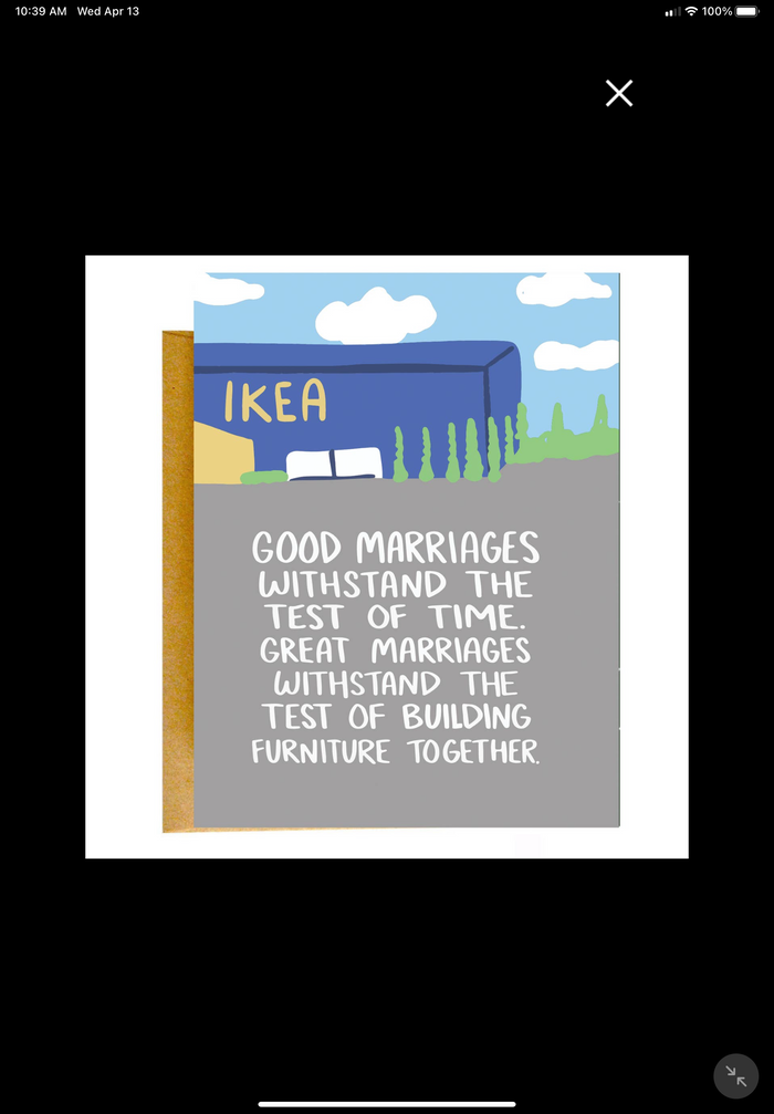 IKEA Furniture Marriage Card