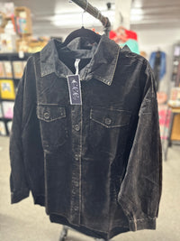 Ash Black Vintage Wash Shacket