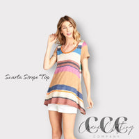 Scarla Multi Stripe Tunic Top