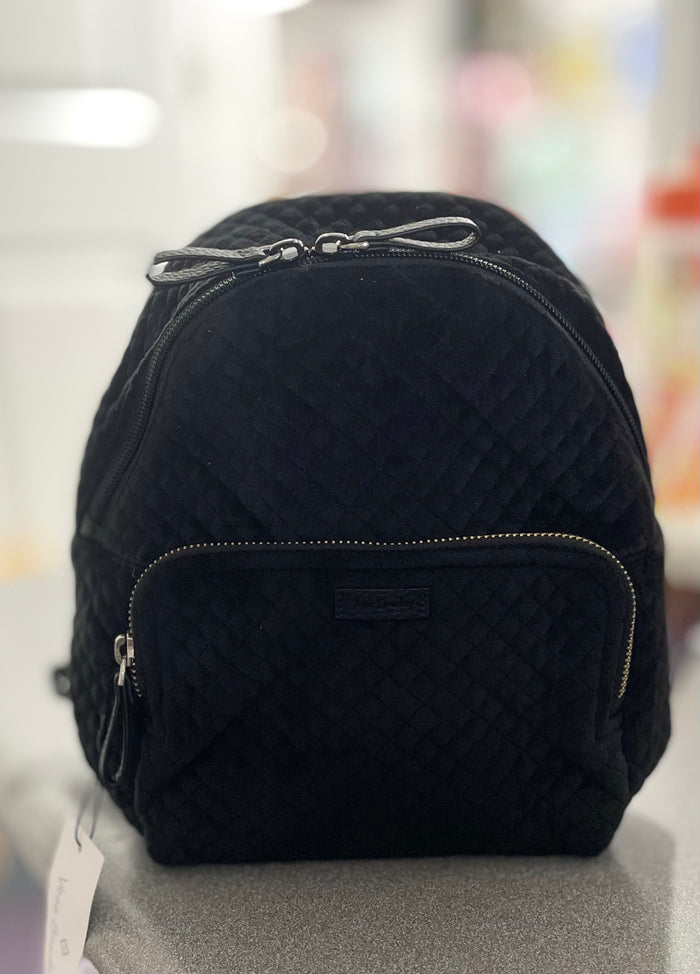 Vera Bradley Black Iconic Mini Backpack