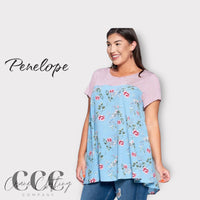 Penelope Curvy Floral Babydoll Tunic