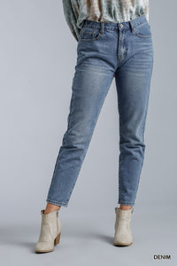 High Rise Non-Stretch Mom Jeans