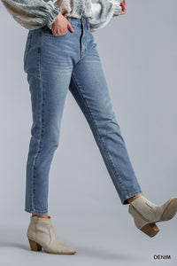 High Rise Non-Stretch Mom Jeans