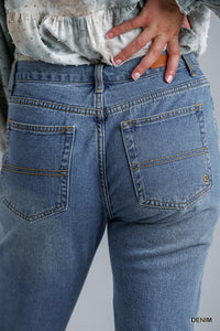 High Rise Non-Stretch Mom Jeans