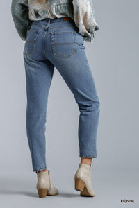 High Rise Non-Stretch Mom Jeans