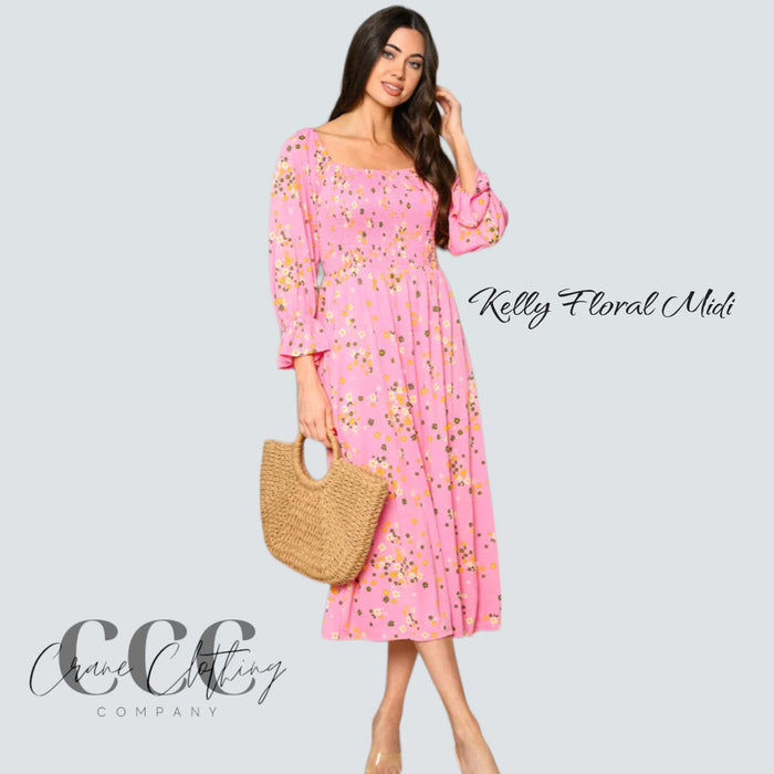 Kelly Floral Midi Dress