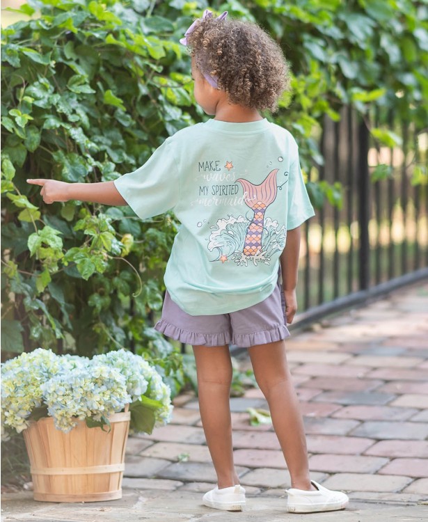 Ruffle Butts Make Waves Mermaid Signature Tee